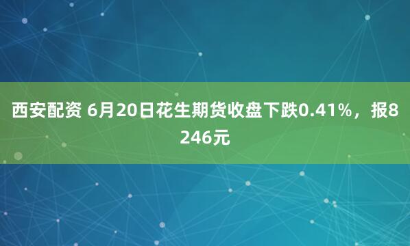 西安配资 6月20日花生期货收盘下跌0.41%，报8246元
